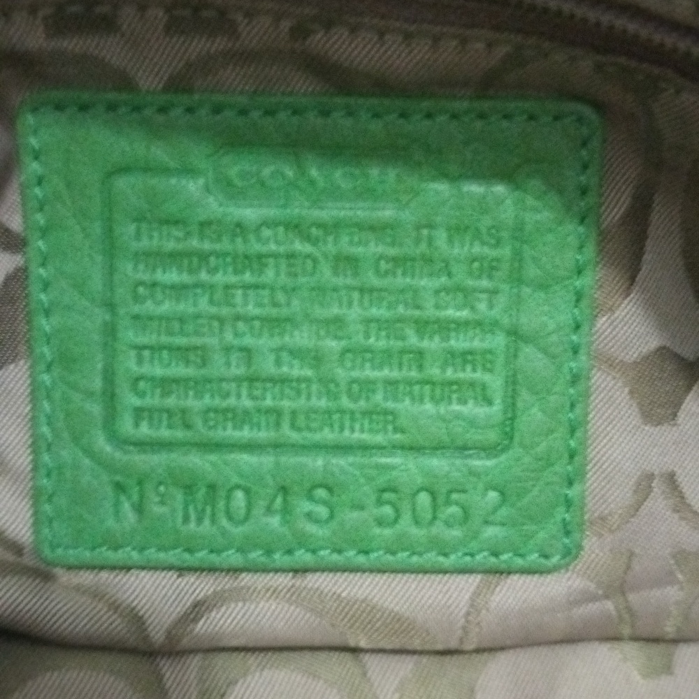 Coach Y2K Hamilton Green Pebbled Leather - Picture 6 of 7